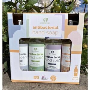Greenerways Antibacterial Hand Soap 16 Oz 4-Pack NO Sulfates Parabens Pathalates